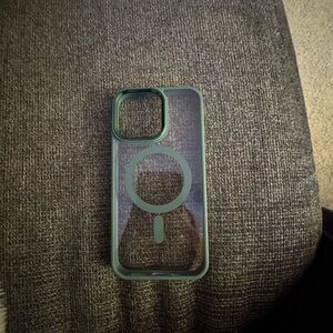 Green Transparent MagSafe-Compatible Phone Case